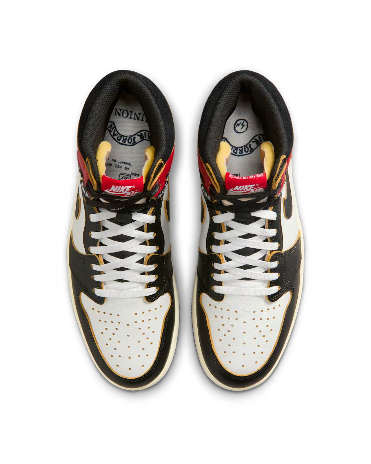 Air Jordan 1 x Union x Fragment Black and Varsity Red