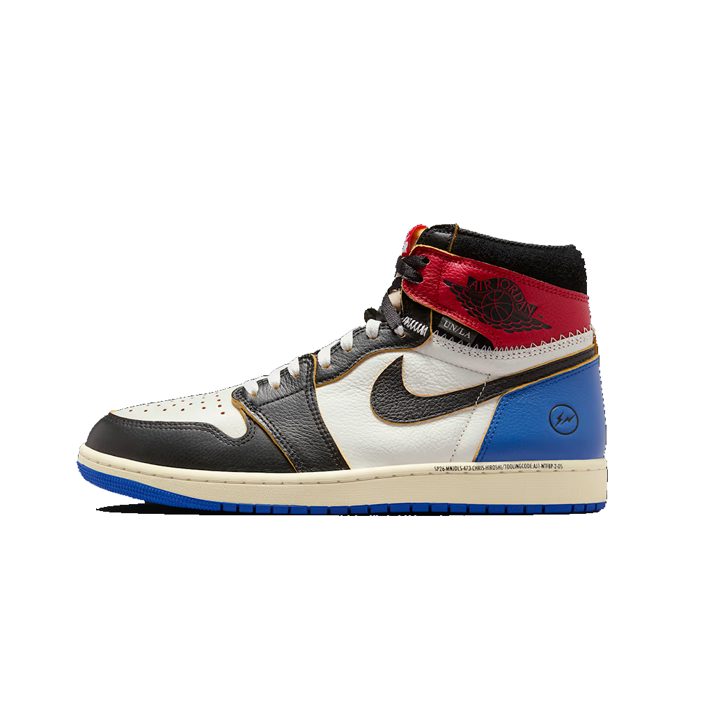 Air Jordan 1 x Union x Fragment Black and Varsity Red